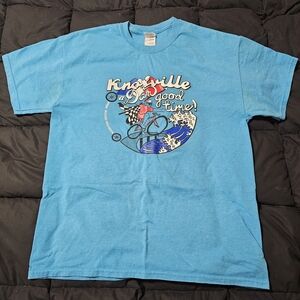 Knoxville RAGBRAI Sky Blue Tee